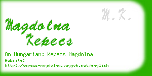 magdolna kepecs business card